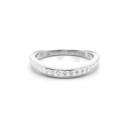 Women's White Gold Shaped Wedding Rings