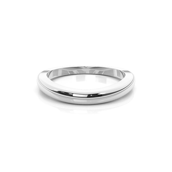 1.70mm Slight Comfort Profile Plain Shaped Wedding Band