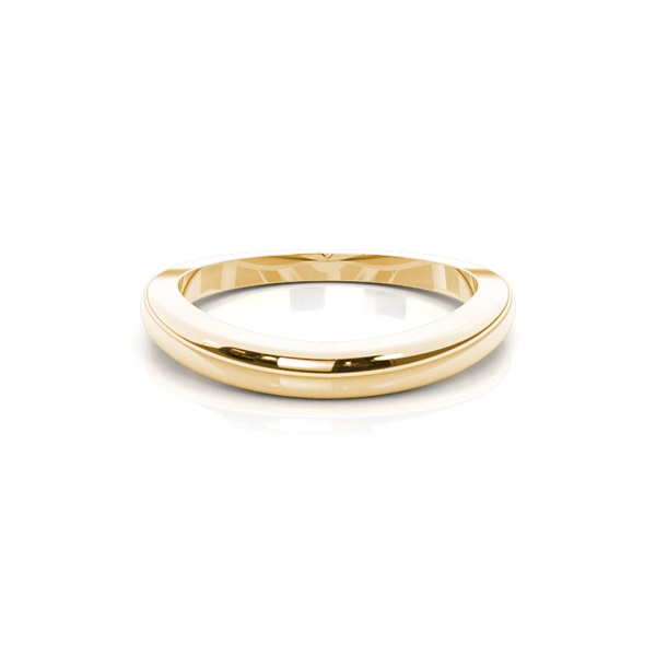 1.70mm Slight Comfort Profile Plain Shaped Wedding Band