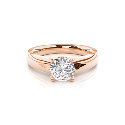 Rose Gold Solitaire Diamond Rings