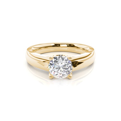 Yellow Gold Solitaire Diamond Rings