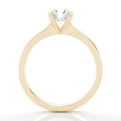Yellow Gold Solitaire Diamond Rings 
