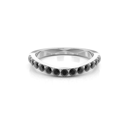 Comfort Fit Black Diamond Women's Shaped Band
