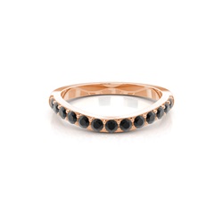 Comfort Fit Black Diamond Women's Shaped Band