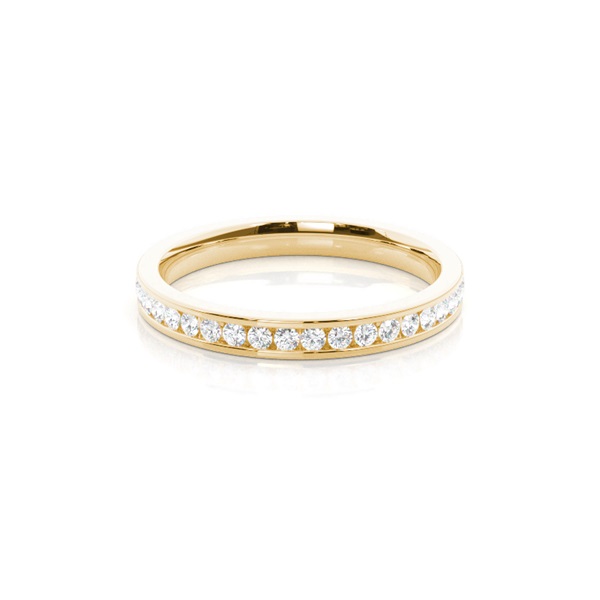 Channel Setting Half Eternity Diamond Ring