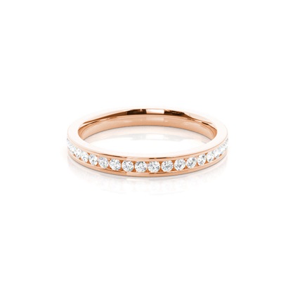 Rose Gold Half Eternity Diamond Rings