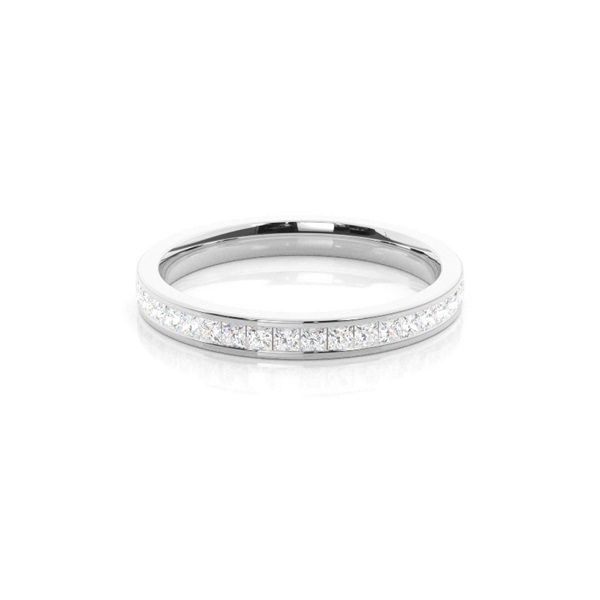 Channel Setting Half Eternity Diamond Ring