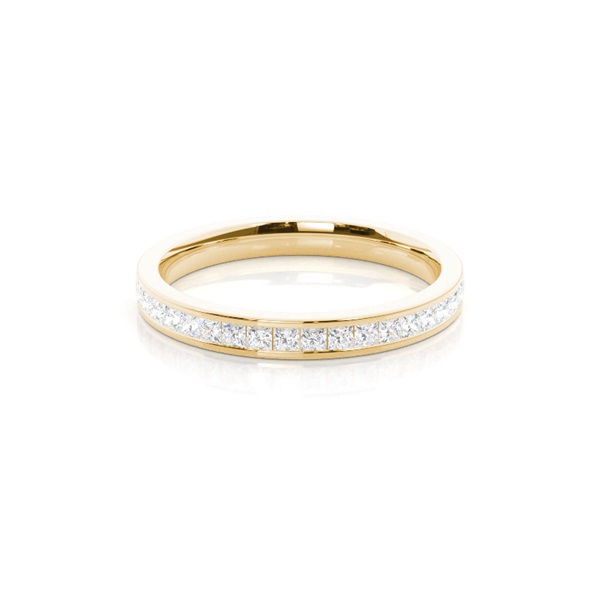 Channel Setting Half Eternity Diamond Ring