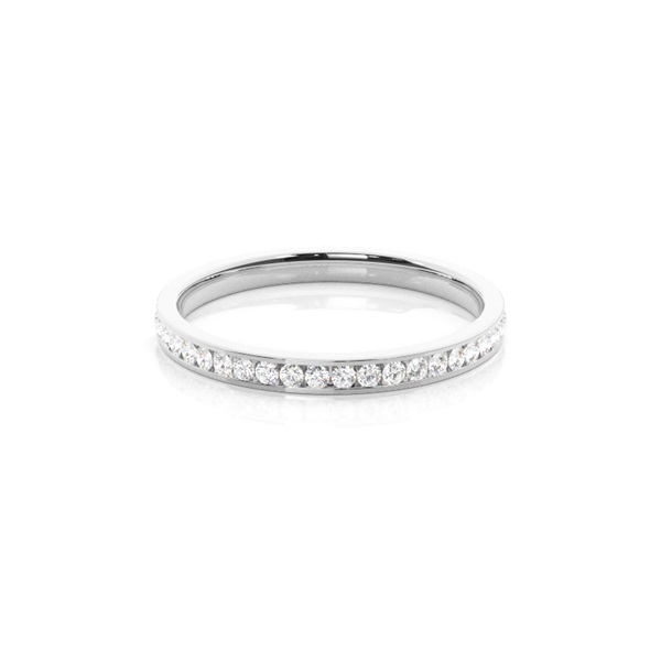 Channel Setting Half Eternity Diamond Ring