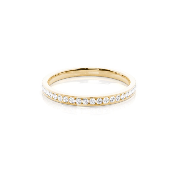 Channel Setting Half Eternity Diamond Ring