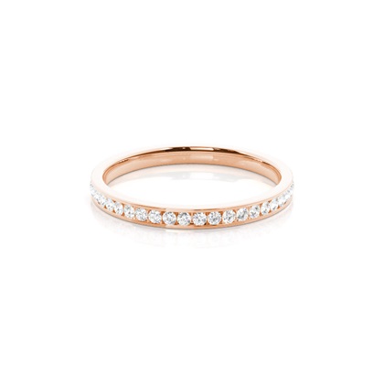 Rose Gold Half Eternity Diamond Rings