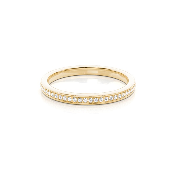 Pave Setting Half Eternity Diamond Ring