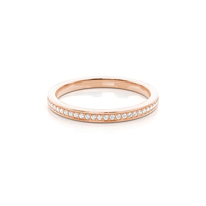 Rose Gold Half Eternity Diamond Rings