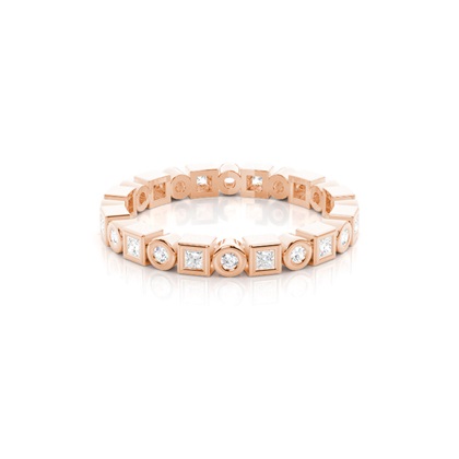 Rose Gold Full Eternity Diamond Rings