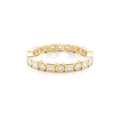 Yellow Gold Eternity Diamond Rings