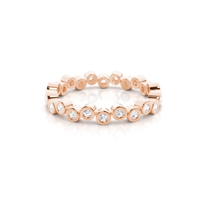 Rose Gold Full Eternity Diamond Rings