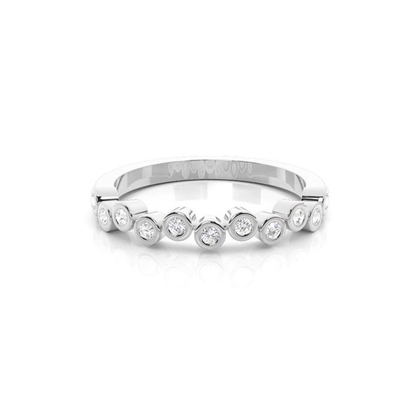 Full Bezel Setting Half Eternity Diamond Ring
