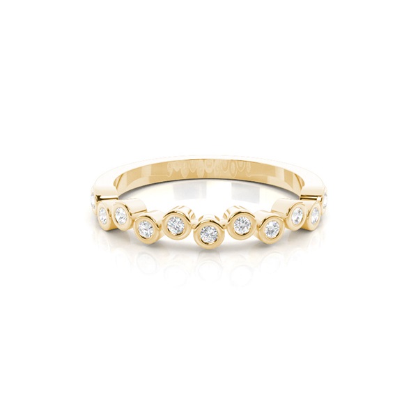 Full Bezel Setting Half Eternity Diamond Ring