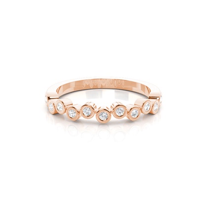 Rose Gold Half Eternity Diamond Rings