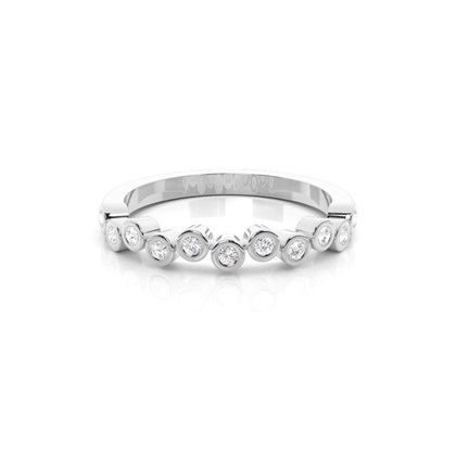 Full Bezel Setting Half Eternity Diamond Ring