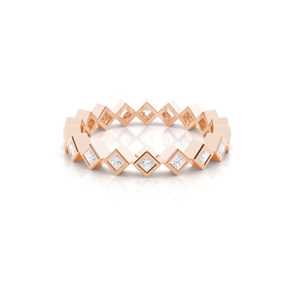 Rose Gold Full Eternity Diamond Rings