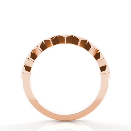 Princess Rose Gold Eternity Diamond Rings