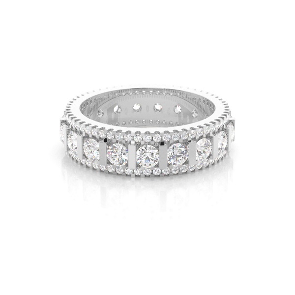 4 Prong & Bar Setting Full Eternity Diamond Ring