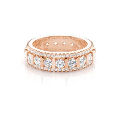 Rose Gold Full Eternity Diamond Rings