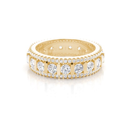 Yellow Gold Eternity Diamond Rings