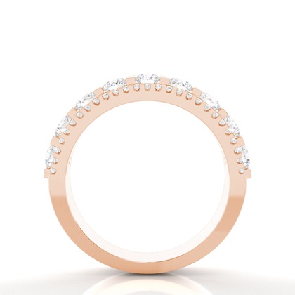 Rose Gold Half Eternity Diamond Rings