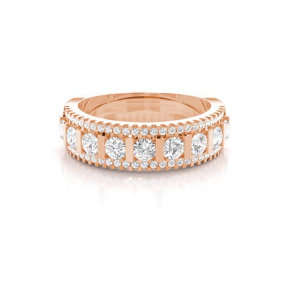 Rose Gold Half Eternity Diamond Rings