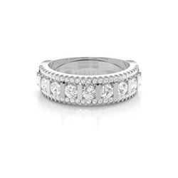 4 Prong & Bar Setting Half Eternity Diamond Ring