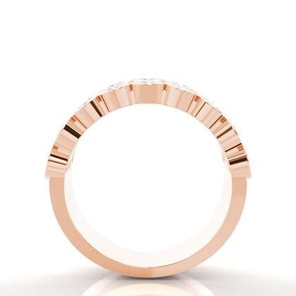Princess Rose Gold Eternity Diamond Rings