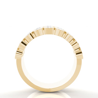 Princess Yellow Gold Eternity Diamond Rings