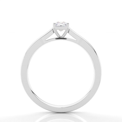 4 Prong Setting Princess Diamond Plain Engagement Ring