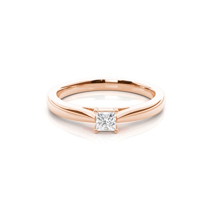 Rose Gold Dainty Diamond Engagement Rings