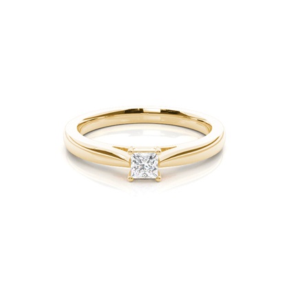 Yellow Gold Dainty Diamond Engagement Rings