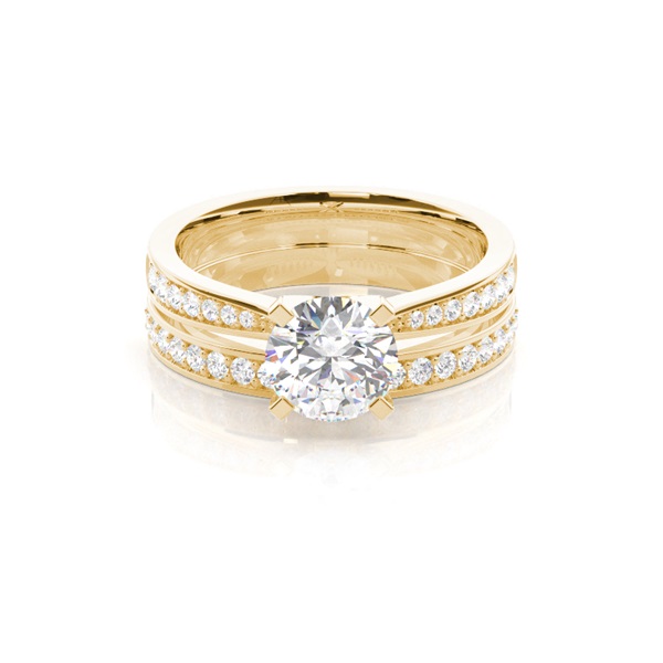 White Gold Bridal Set Diamond Engagement Ring