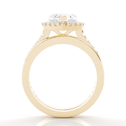 Yellow Gold Bridal Engagement and Wedding Bands Ring Sets