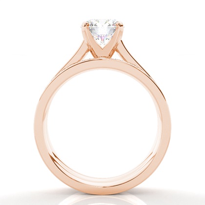 Rose Gold Bridal Engagement and Wedding Bands Ring Sets