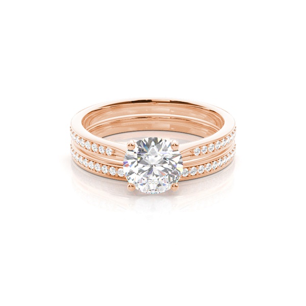 White Gold Bridal Set Diamond Engagement Ring