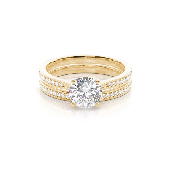 White Gold Bridal Set Diamond Engagement Ring