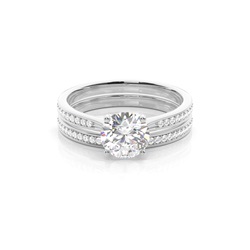 White Gold Bridal Set Diamond Engagement Ring