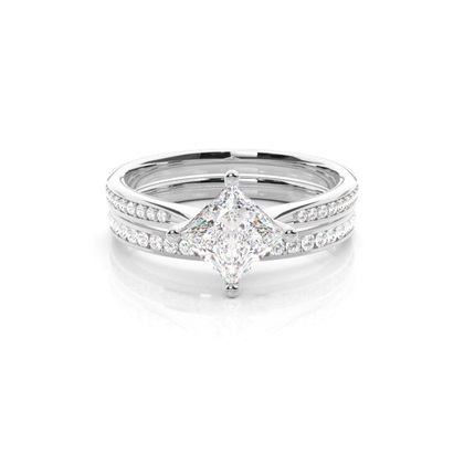 Princess Bridal Set Diamond Engagement Rings