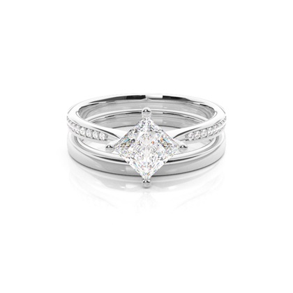 Princess Bridal Set Diamond Engagement Rings