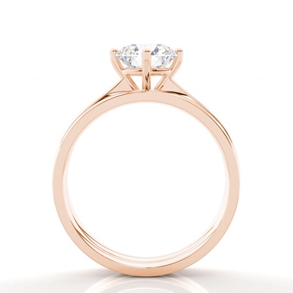 Rose Gold Bridal Engagement and Wedding Bands Ring Sets