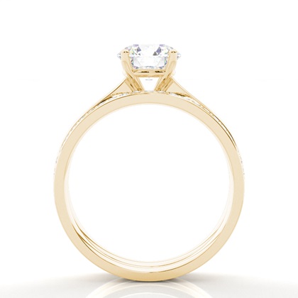 Yellow Gold Bridal Engagement and Wedding Bands Ring Sets
