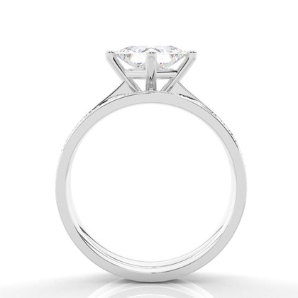 Princess Platinum Bridal Set Engagement Rings