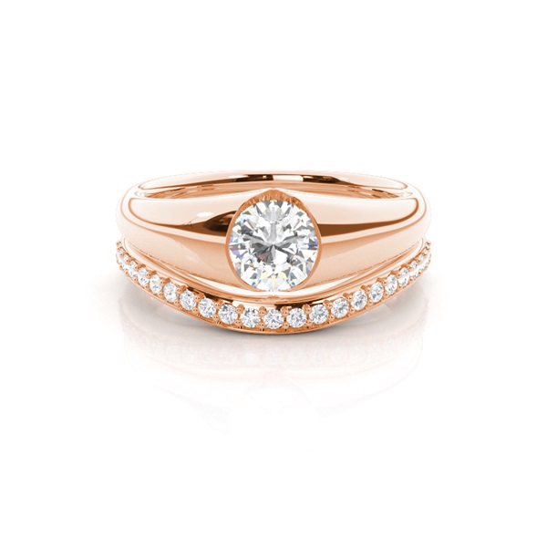 White Gold Bridal Set Diamond Engagement Ring