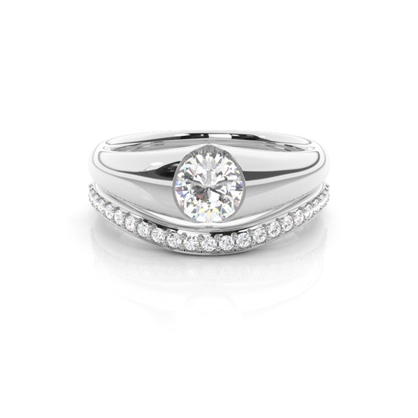 White Gold Bridal Set Diamond Engagement Ring